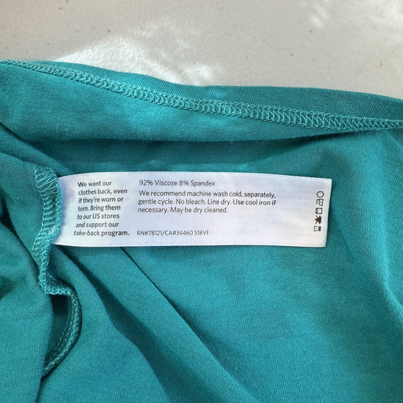 Eileen Fisher Knit Dress Womens Plus Size 1X Blue Green Jersey Stretch - Picture 5 of 8